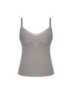 Supportive sleepwear for big boobs Freya Flirt Camisole in grey marle and white lace trim ghost image