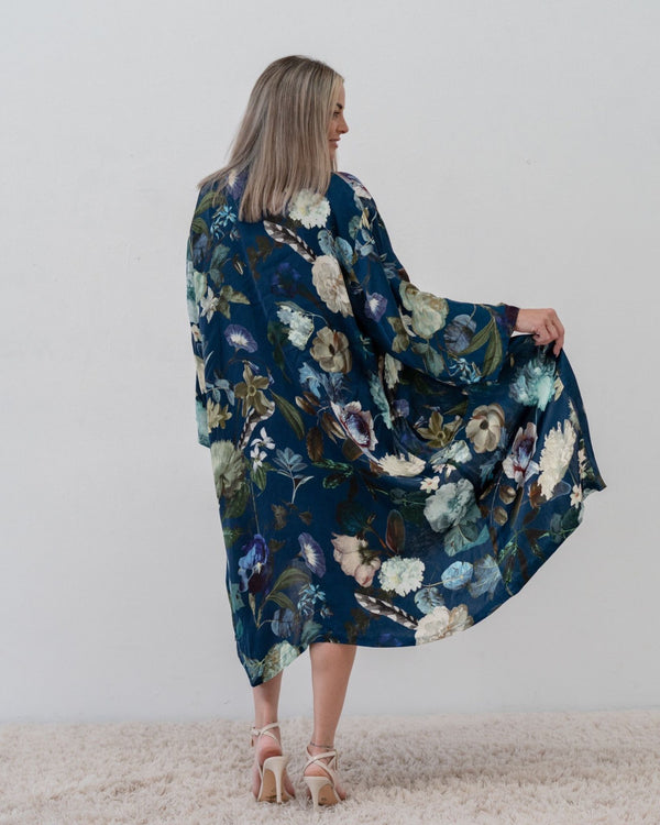 Le-Buste-Australia-Maleny-Fox-Silky-Modal-Robe-Navy-Back