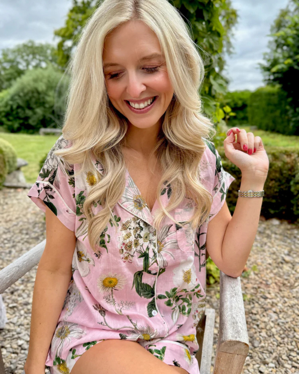 Rosehip Designs Short PJ Set in Heavenly Rose generous in size cool in design