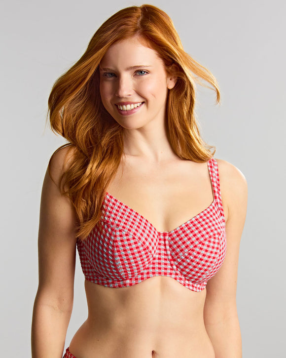 Swimwear for small back big boobs Gingham Front