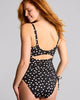 Swimsuit Black and White Polka Dot Back