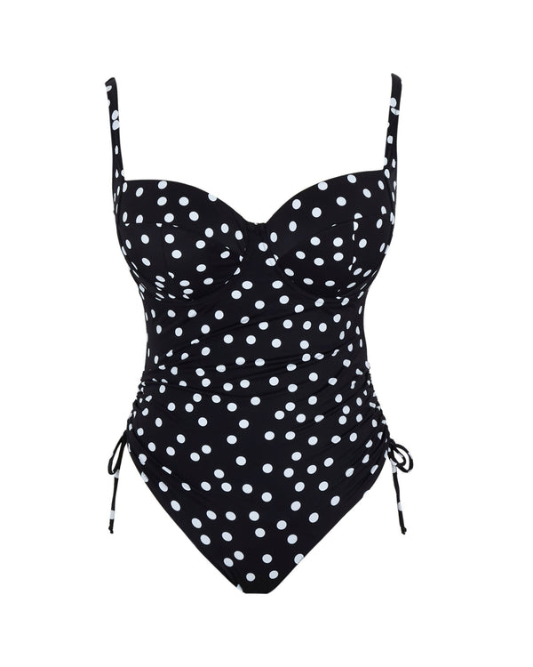 Swimsuit Black and White Polka Dot Ghost