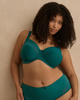 Scultpresse Bliss Full Cup Bra in Teal made for fuller bust curvy women front view lifestyle