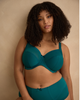 Scultpresse Bliss Full Cup Bra in Teal made for fuller bust curvy women front view