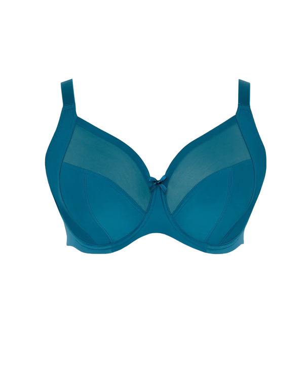 Scultpresse Bliss Full Cup Bra in Teal made for fuller bust curvy women ghost view