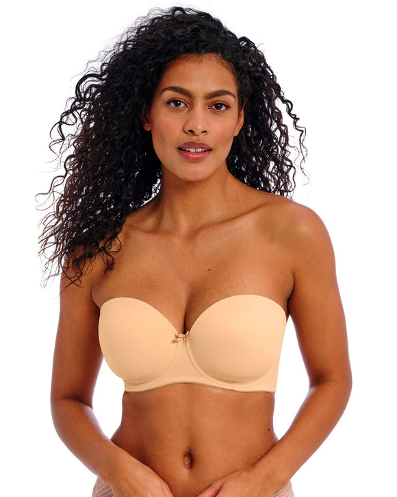 Red Carpet Strapless Nude Bra made for D-G Cups Front View
