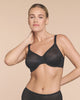 Back Appeal seamless bra in Black made for busty curvy women front view
