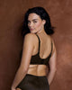 Back Appeal seamless bra in Black made for busty curvy women side view