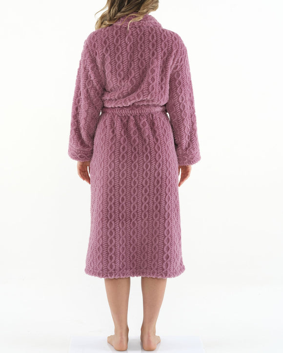 Magnolia Lounge fluffy robe for lounging comfort back view