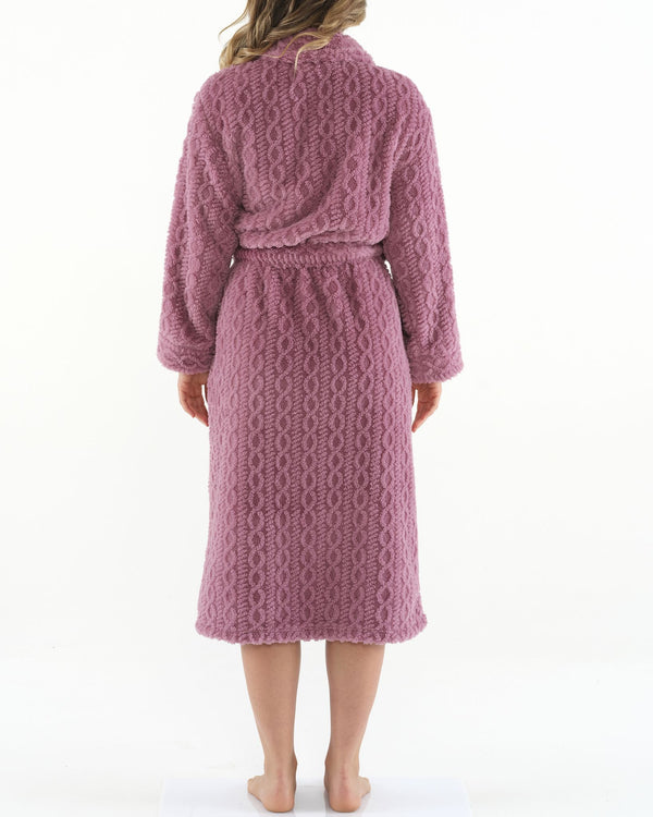 Magnolia Lounge fluffy robe for lounging comfort back view