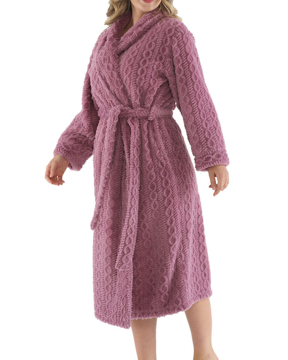 Magnolia Lounge fluffy robe for lounging comfort side view