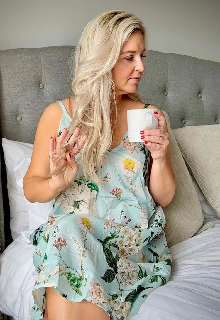 Rosehip Designs long strappy nightie generous floaty fit