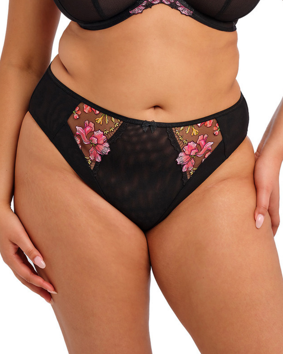 Teagan High Leg Brief in Rainbow, made for curves
