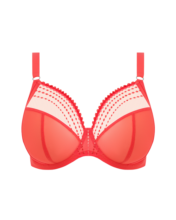 Elomi Matilda Plunge Bra is made for the curvy woman with a full bust now in sunset orange ghost image