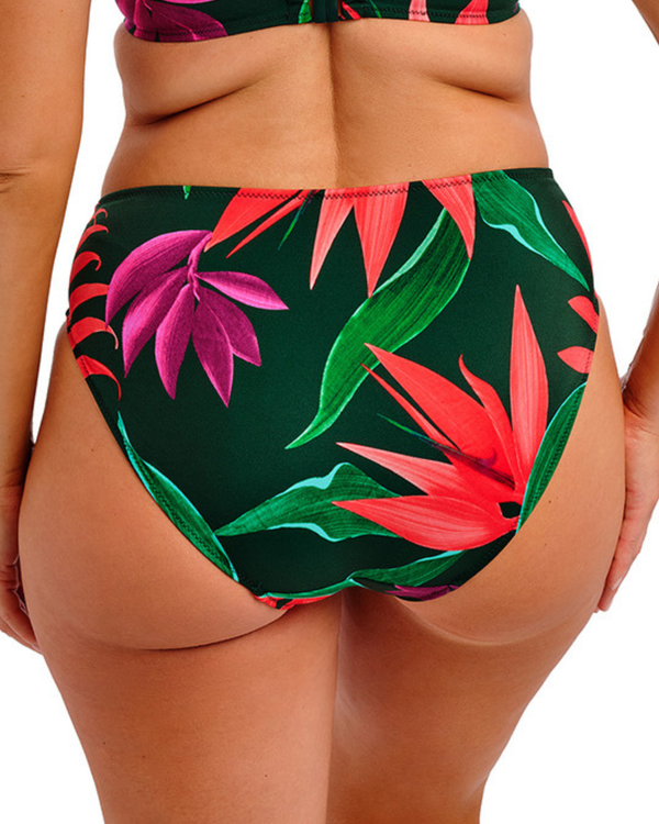 Pichola by Fantasie Swim in tropical print on green background back view