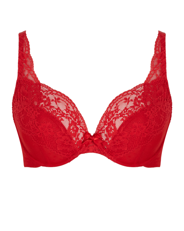 Panache Heidi Plunge Bra: Ruby Red made for curves 