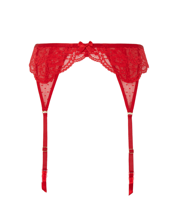 Heidi Suspender: Ruby Red made for curves