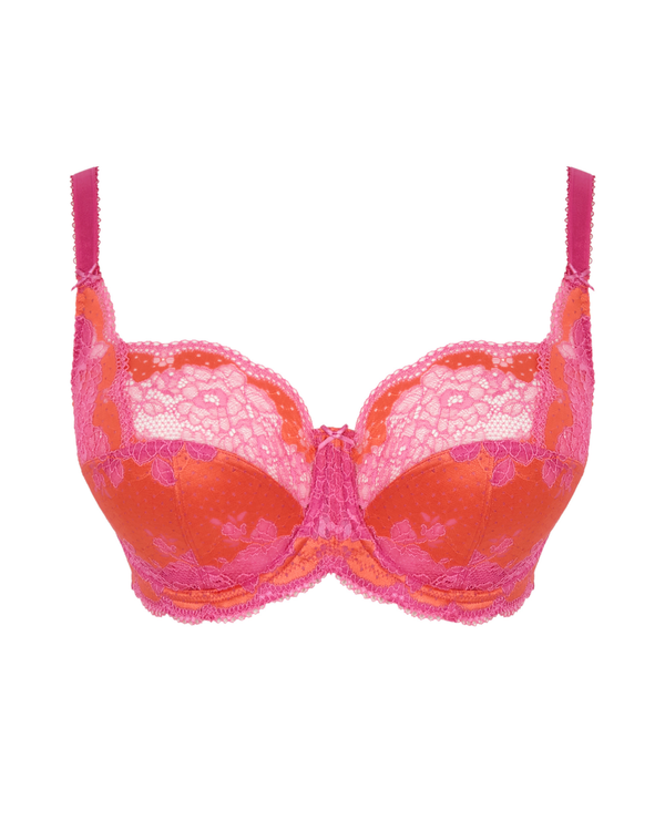 Panache Clara Full Cup in Pink Papaya, made for curves