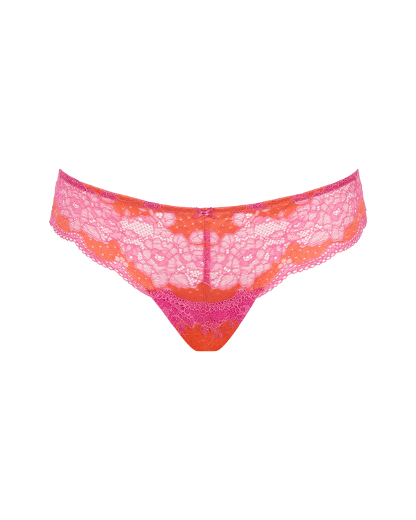 Panache Clara Thong in the color Pink Papaya, made for curves