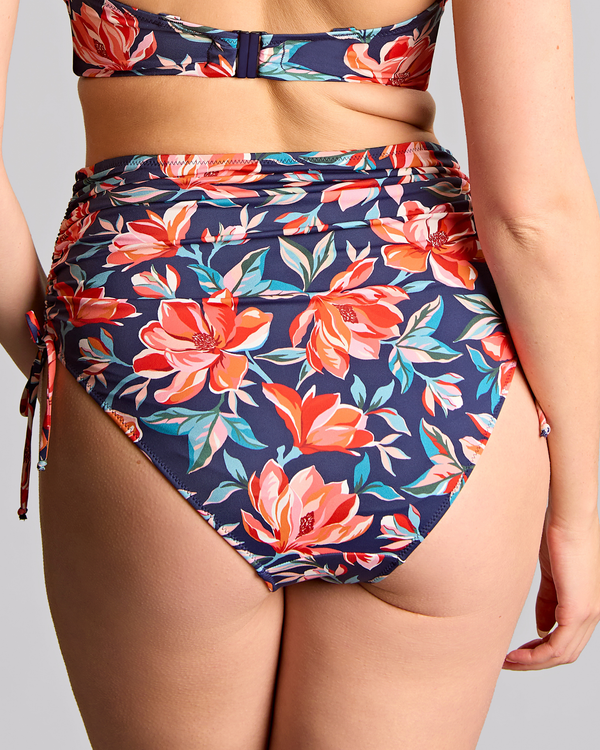 Panache Swim Liliflora Print Midi Brief, made for curves