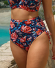 Panache Swim Liliflora Print Midi Brief, made for curves