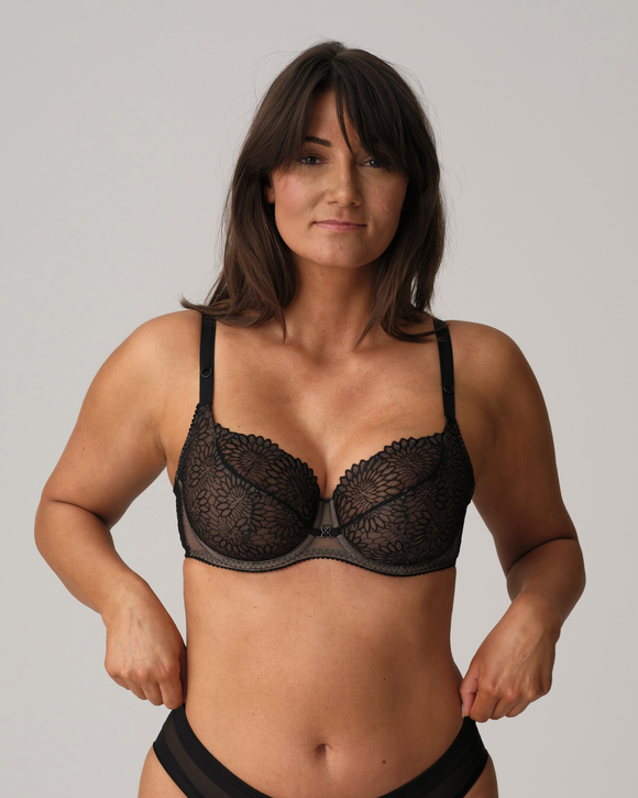 Prima Donna Sophora Balcony Bra in Black, made for curves