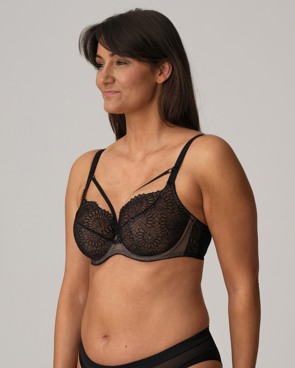 Prima Donna Sophora Balcony Bra in Black, made for curves