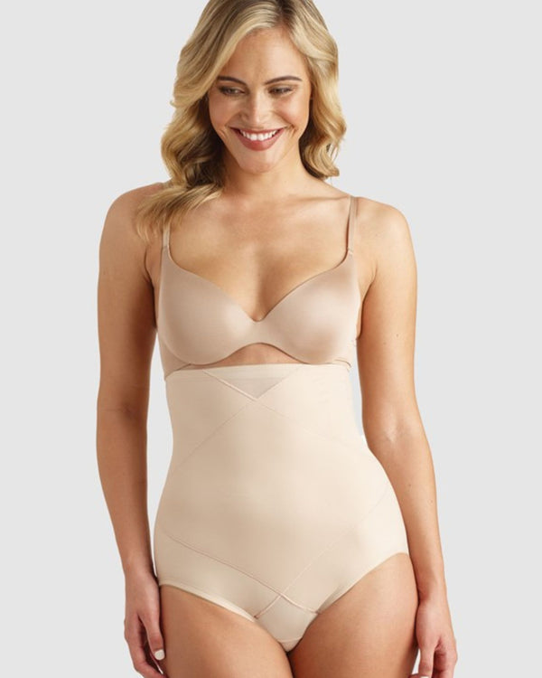 Le-Buste-Australia-2415-1-MiracleSuit-Tummy-Tuck-High-Waist-Brief-Shapewear-Nude-Front