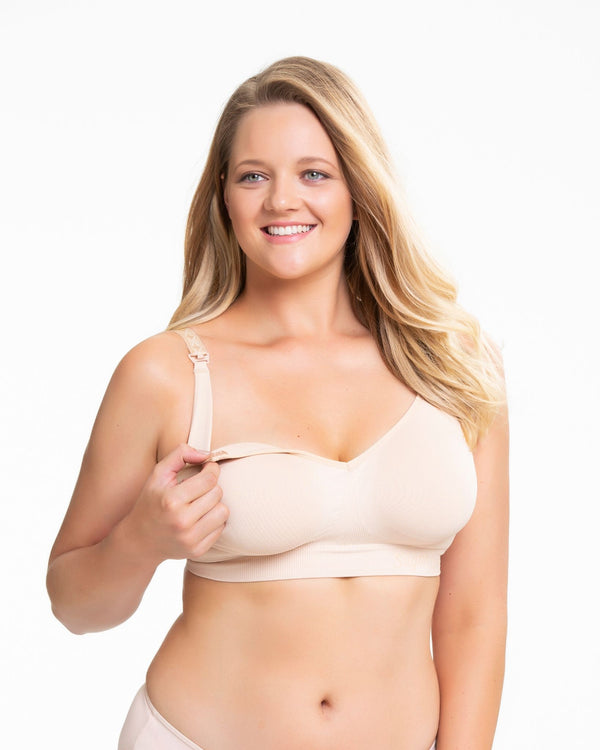 Cake Lingerie Sugar Candy Seamless Wirefree Nursing Bra Nude